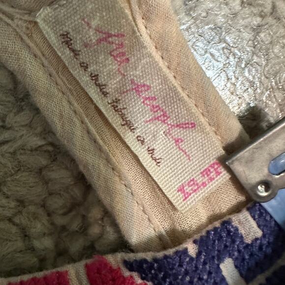 Free People Embroidered High Low Boho Racerback Pocket Dress Womens XS - Picture 12 of 12